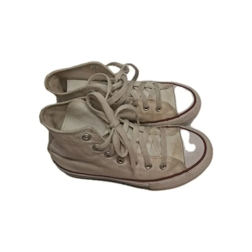 CONVERSE ALLSTAR Youth 3 White High Tops Chuck Taylor Casual Sneakers Shoes